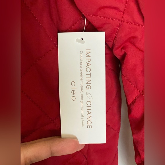 Cleo Petites Red Coat Size Large - Picture 5 of 9